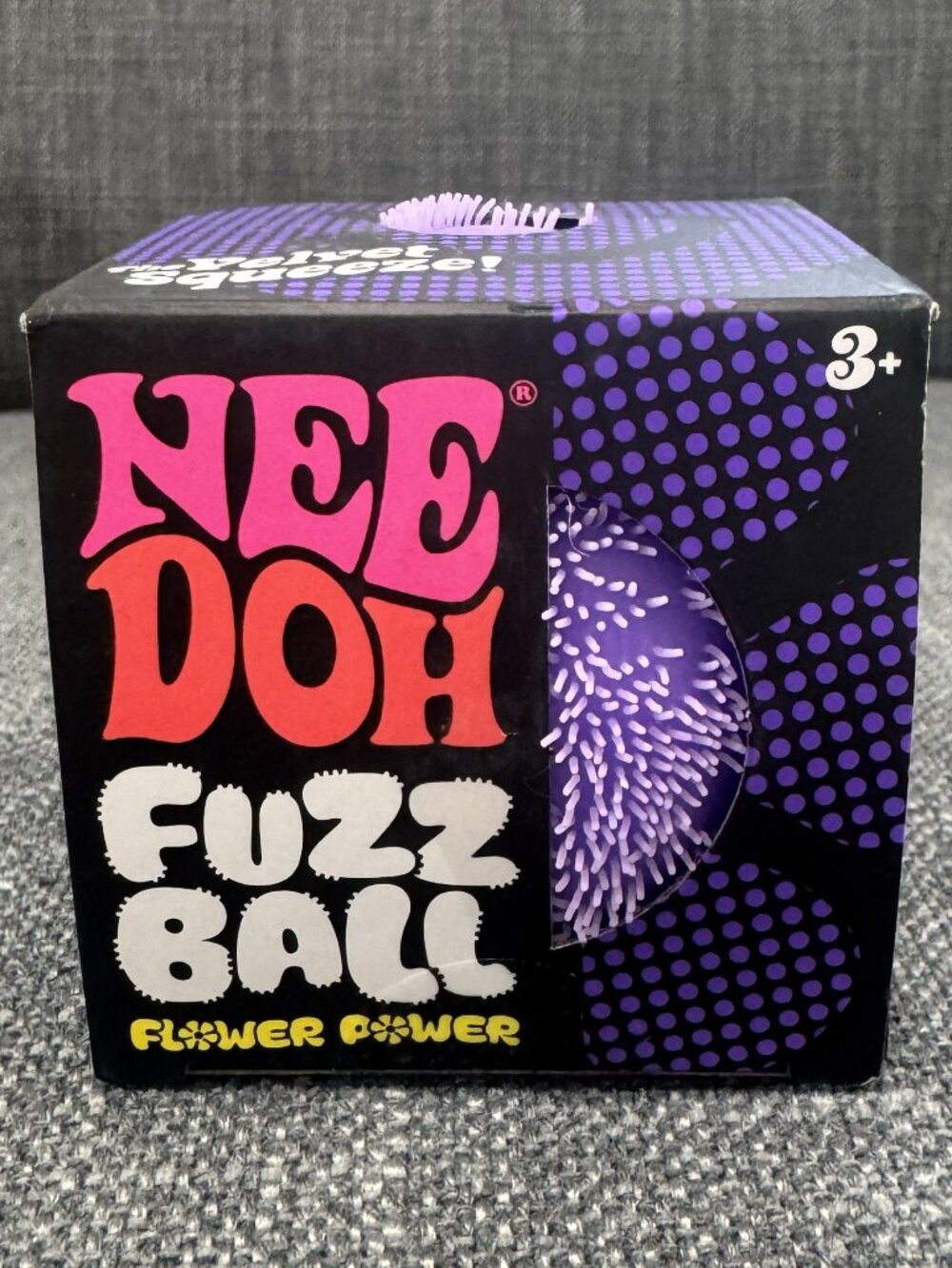 NeeDoh Fuzz Ball Flower Power - Purple Squishy Toy